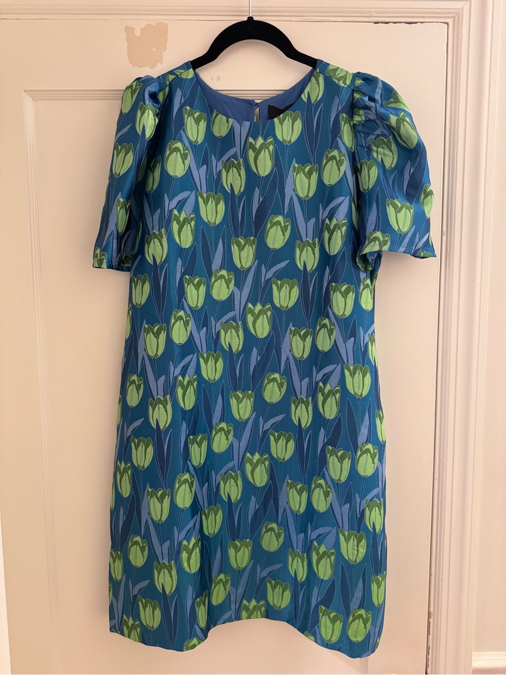 ABBEY GLASS Marty Dress Cobalt Tulip Jacquard NWT